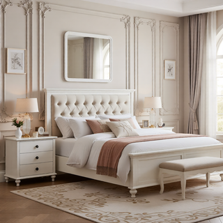 Sunvega Fluted Gold Metal Nightstand with Spacious Drawer and Rounded Sides