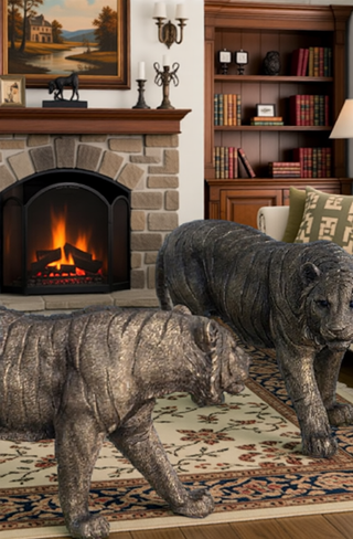Sunvega Lifelike Highland Cow Statue with Rich Bronze Finish for Tabletop