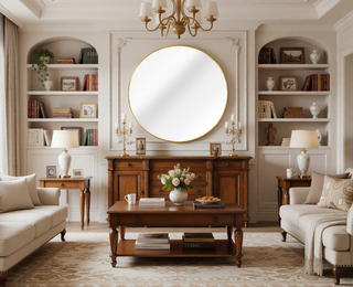 Sunvega 16 Inch Round Bathroom Mirror Shatterproof Anti-Rust Aluminum Frame