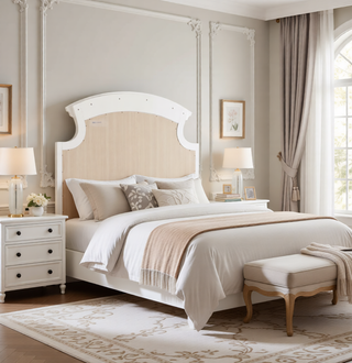 Sunvega Cappuccino Night Stand with Carved Trim and Nickle Hardware