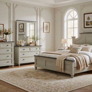 Sunvega Augusta Brown Nightstand with Dark Top Finish and Two Spacious Drawers
