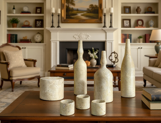 Sunvega Diamond Green Natural Marble Luxury Living Room Accessories 7 Pcs Set