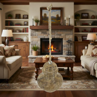Sunvega Weathered Finish Iron Snowflake Hanging Ball Ornaments for Holiday Decor