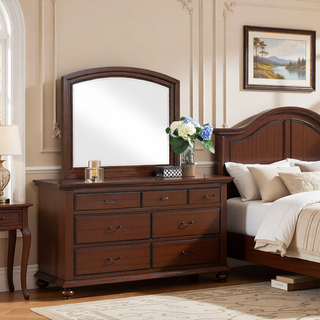 Sunvega Gray Modern Nightstand with Full Extension Drawers and Felt-Lined Top