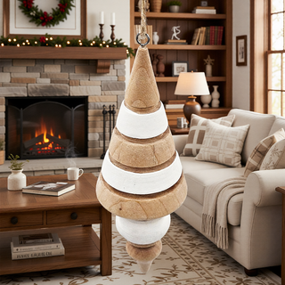 Sunvega Weathered Finish Iron Snowflake Hanging Ball Ornaments for Holiday Decor