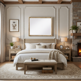 Sunvega Sarai Brown Nightstand with Spacious Drawers and Acrylic Handles