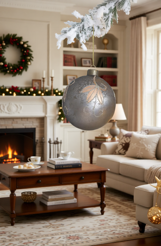 Sunvega Glass Glitter Painted Christmas Ball Ornaments Set of 12 for Holiday Decor