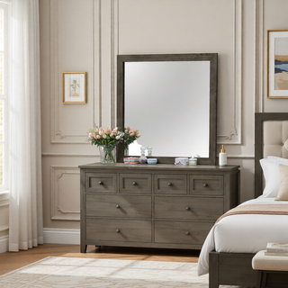 Sunvega Dark Brown Tufted Polyurethane Upholstered King Size Bed Frame
