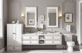 Sunvega Metal Framed Rectangle Bathroom Mirror with Anti-Rust Frame and Clear Reflection