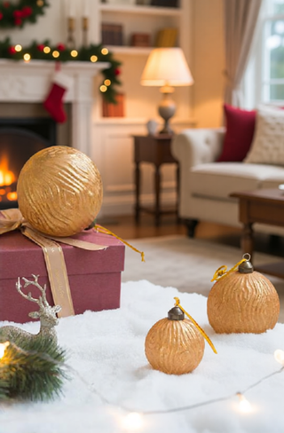 Sunvega Glass Glitter Painted Christmas Ball Ornaments Set of 12 for Holiday Decor