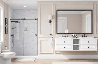 Sunvega Metal Framed Rectangle Bathroom Mirror with Anti-Rust Frame and Clear Reflection
