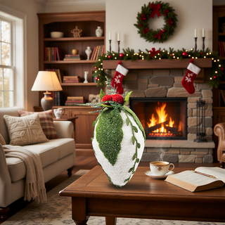 Sunvega Weathered Finish Iron Snowflake Hanging Ball Ornaments for Holiday Decor