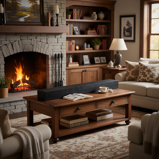 Sunvega Fir Wood Wall Mounted Fireplace Mantel Shelf with Flat Surface for Home Decor
