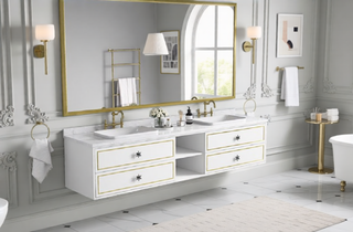 Sunvega Metal Framed Rectangle Bathroom Mirror with Anti-Rust Frame and Clear Reflection