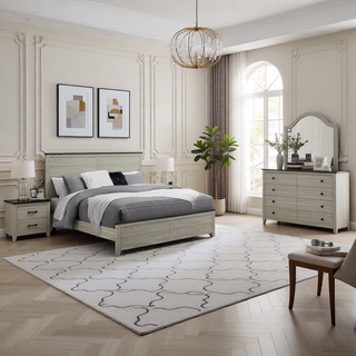 Sunvega Augusta Brown Nightstand with Dark Top Finish and Two Spacious Drawers