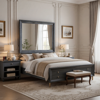 Sunvega Contemporary Dresser with Spacious Drawers and Geometric Design Legs