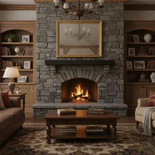Sunvega Fir Wood Wall Mounted Fireplace Mantel Shelf with Flat Surface for Home Decor