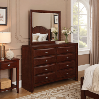 Sunvega Lucille Black Nightstand with Spacious Drawers and Chambered Fronts