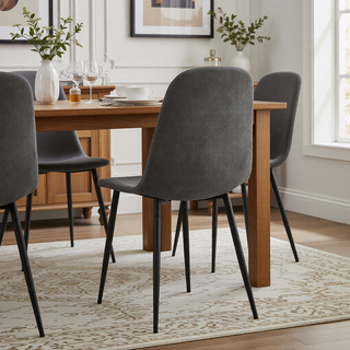 Sunvega Modern Medieval Style Dining Chairs with Velvet Cushions and Golden Metal Legs