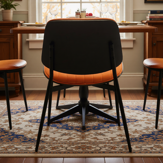 Sunvega Mid Century Modern Retro French Style Dining Chairs Set of 2 with Walnut Bentwood Back