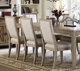 Sunvega Modern Contemporary Gray Finish Oak Wood Dining Table with Extension Leaf