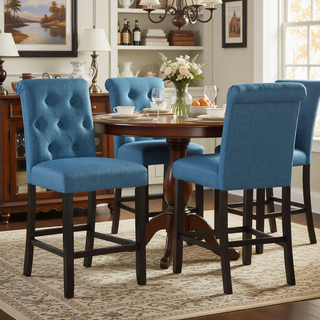 Sunvega Tufted Counter Height Dining Chairs with Padded Seats and Backs in Tan