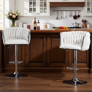 Sunvega 360 Degree Swivel Adjustable Counter Height Bar Stools Set of 2