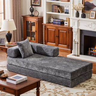 Sunvega Convertible Foldable Sofa Bed with Pillow Back Support Armrest for Living Room