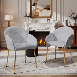 Sunvega Modern Upholstered Dining Chair Set of 2 with Comfortable Seat