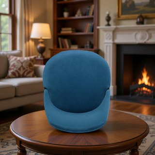 Sunvega Modern Blue Velvet Upholstered Dining Chairs Set of 2