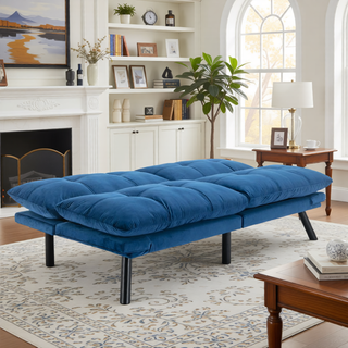 Sunvega Modern 2 Seater Sofa Bed with Adjustable Armrest and Backrest