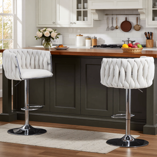 Sunvega 360 Degree Swivel Adjustable Counter Height Bar Stools Set of 2