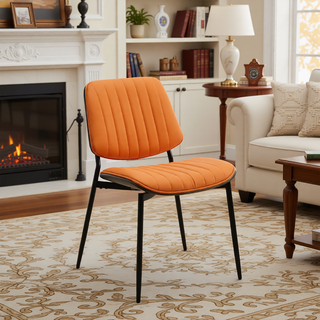 Sunvega Mid Century Modern Retro French Style Dining Chairs Set of 2 with Walnut Bentwood Back