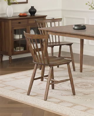 Sunvega Mid-Century Modern Dining Chairs with Spindle Back and Shaker Legs