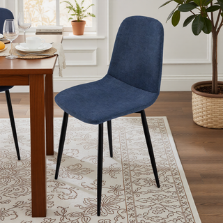 Sunvega 63-inch Modern Dining Table with Wooden Tabletop and Iron Legs for 6-8 People