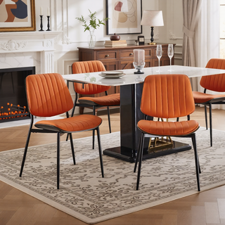 Sunvega Mid Century Modern Retro French Style Dining Chairs Set of 2 with Walnut Bentwood Back