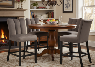 Sunvega Contemporary Modern Square Faux Marble Top Dining Table with Black Legs