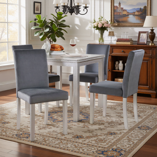 Sunvega Stylish Solid Wood Counter Height Chairs with Padded Seat for Dining Room