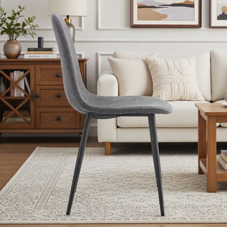 Sunvega Modern Medieval Style Dining Chairs with Velvet Cushions and Golden Metal Legs