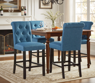 Sunvega Tufted Counter Height Dining Chairs with Padded Seats and Backs in Tan