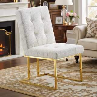 Sunvega Modern Velvet Dining Chair Set of 2 with Tufted Design and Gold Base