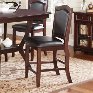 Sunvega Contemporary Espresso Finish Solid Wood Counter Height Dining Table with Shelve