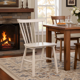 Sunvega Mid-Century Modern Dining Chairs with Spindle Back and Shaker Legs