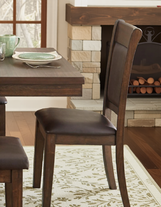 Sunvega Light Rustic Brown Finish Wooden Bench with Button-Tufted Polyester Seat