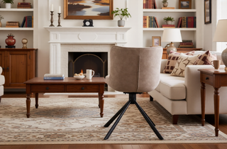 Sunvega Mid-Century Modern Tufted Diamond Pattern Upholstered Swivel Dining Chair