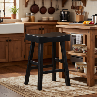 Sunvega 4-Piece Counter Height Dining Set with Table and 3 Stools in White and Coffee