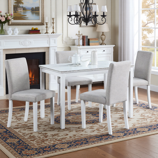 Sunvega Stylish Solid Wood Counter Height Chairs with Padded Seat for Dining Room