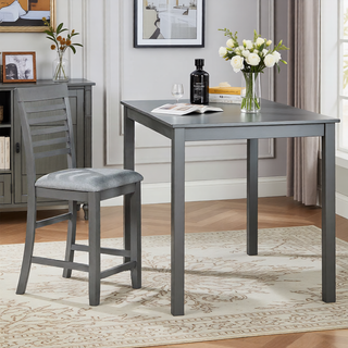 Sunvega Modern Wooden Counter Height Chairs Set of 4 with Padded Seat for Dining Room