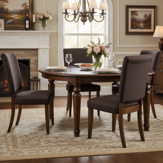 Sunvega Transitional Walnut Finish Wooden Bench Contemporary Dining Furniture