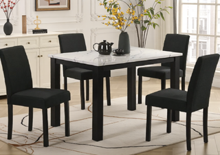 Sunvega Contemporary Style Gray Fabric Upholstered Dining Chairs with Brown Finish Legs